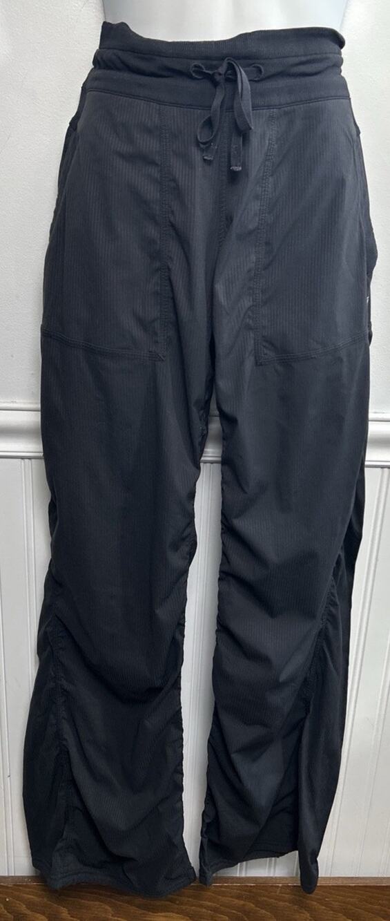 Lululemon Womens Dance Studio Full Length Pants 8 Black Lined Straight